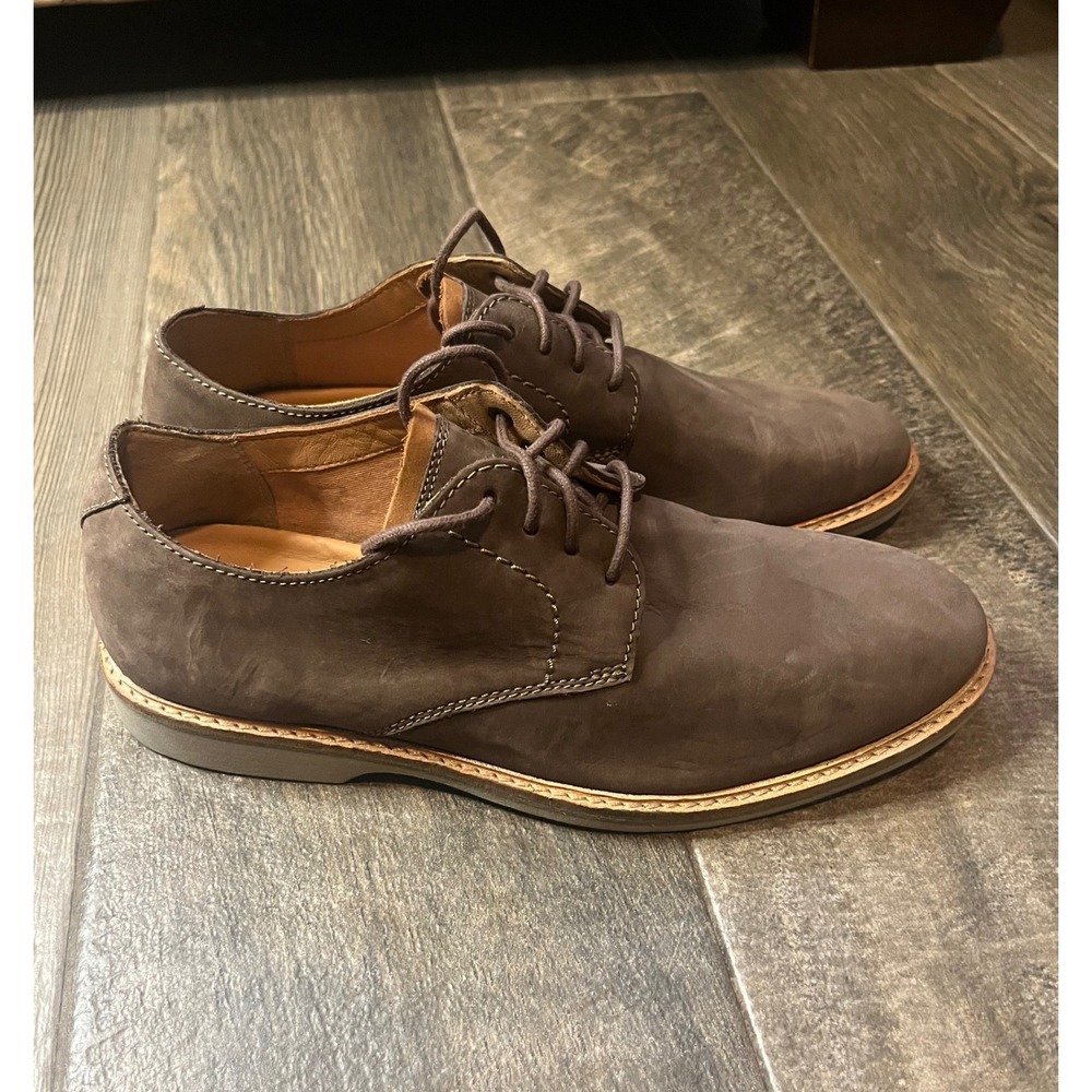 Clarks Artisan Mens Brown Nubuck Leather Derby Oxford Shoes 26131825 Size 8 M